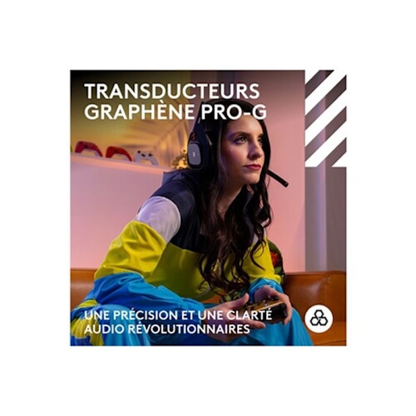 Gamingheadset - Trådlöst - Logitech G - Astro A50 Lightspeed Pro-G Graphene - Xbox, PS5, Switch, PC/Mac - Svart