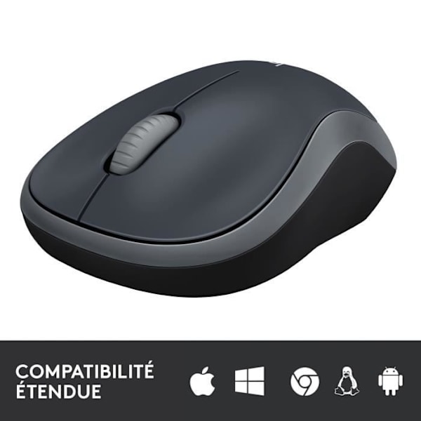 Logitech trådlös optisk mus - M185 Grå