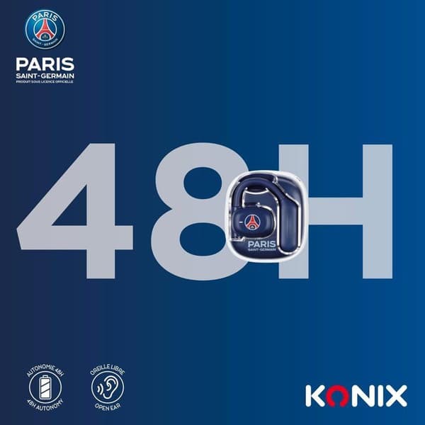 Konix PSG Trådlösa Sporthörlurar - 16,2 mm Element - 10 m Räckvidd - 12 timmars Batteritid - Bluetooth 5.3 - Blå