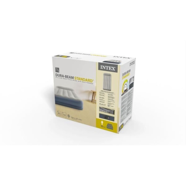 INTEX Pillow Rest Mid Rise uppblåsbar säng - elektrisk 2 personer 64116ND