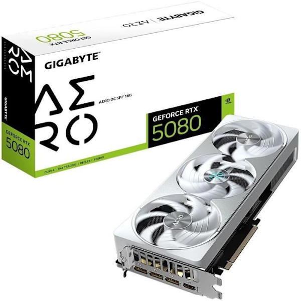 Grafikkort - GIGABYTE - GeForce RTX 5080 AERO OC SFF - 16 GB