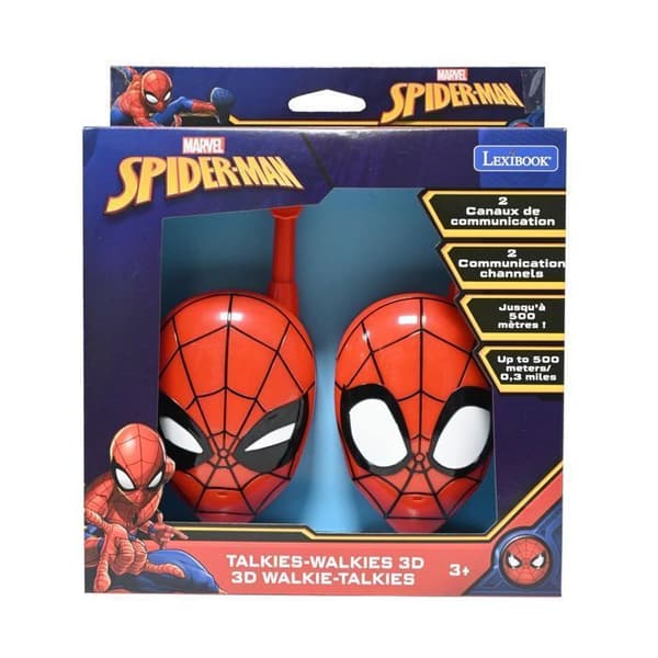 Walkie-talkies - LEXIBOOK - Spiderman 3D - 200m räckvidd - Ergonomisk design - 2 kanaler