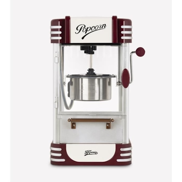 Popcornmaskin - HKoeNIG - Retrodesign - Kapacitet 50g - Innerbelysning