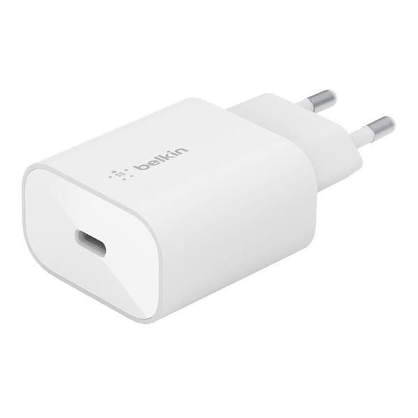 Väggladdare - BELKIN - USB-C - 25W - PD PPS - Vit