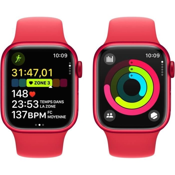 Apple Watch Series 9 GPS - 41 mm - (PRODUCT)RED Aluminiumfodral - (PRODUCT)RED Sport Band - M/L
