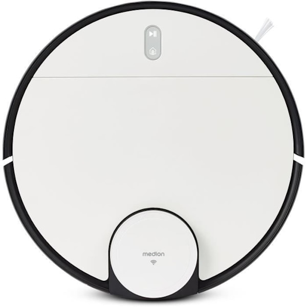 MEDION X40 SW - Robotdammsugare - 8000 Pa - 400 ml - Lasernavigering och sopfunktion