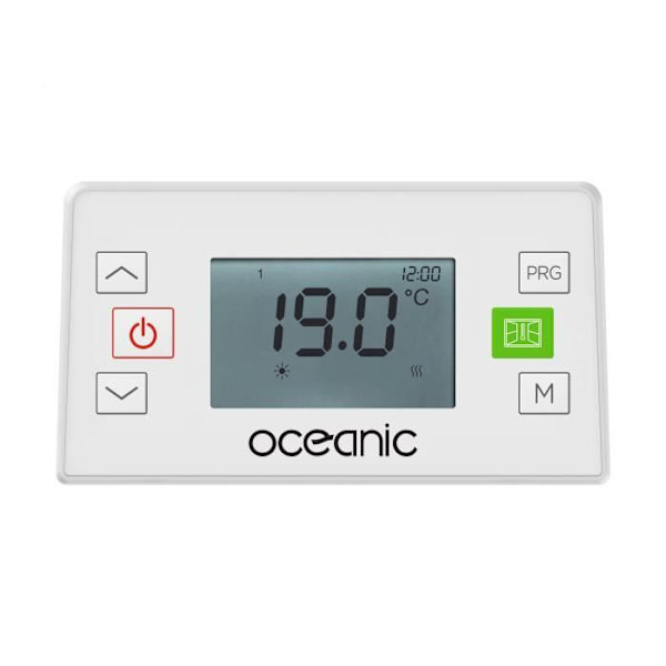 Fast elektrisk kylare med tröghet keramisk torkning 2000w Oceanic Ruby - Galbed Design - White - NF