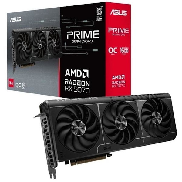 Grafikkort - ASUS - PRIME-RX9070-O16G Svart