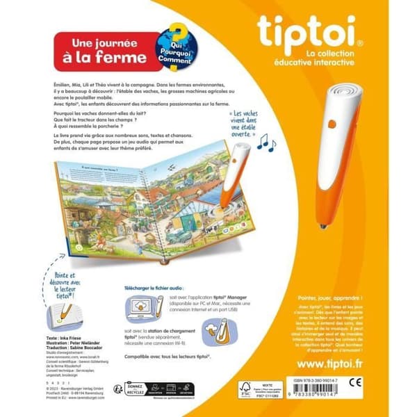 tiptoi, Interaktiv bok, En dag på bondgården, 4 år, 13099014, Ravensburger