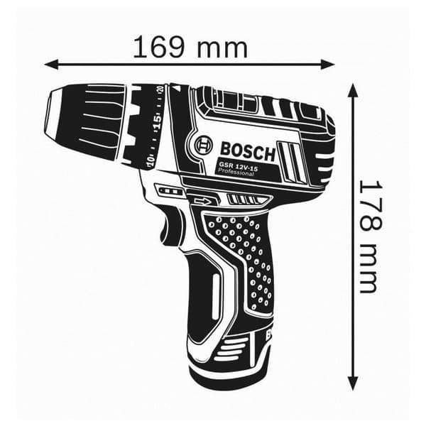 Bosch GSR 10.8-2-LI + L-Boxx (version endast verktyg)