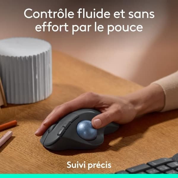 Mus - Trådlös - Logitech - Ergo M575S - Grafit