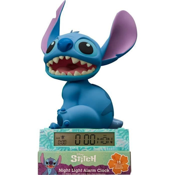 3D Stitch-figur väckarklocka - BARNLICENSERING - LAS3055
