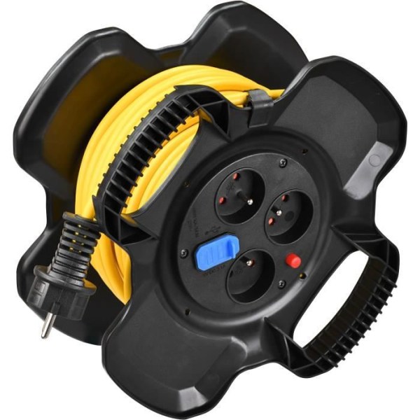 Compact X -Gum Bennenstuhl Compact Cable Reel - 3 Sockets + 2 USB Ports - Made in France