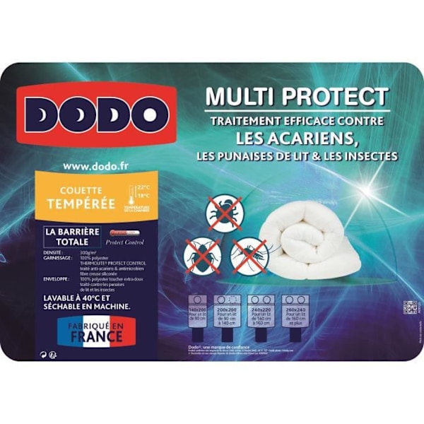 DODO MULTIPROTECT varm täcke - 200 x 200 cm