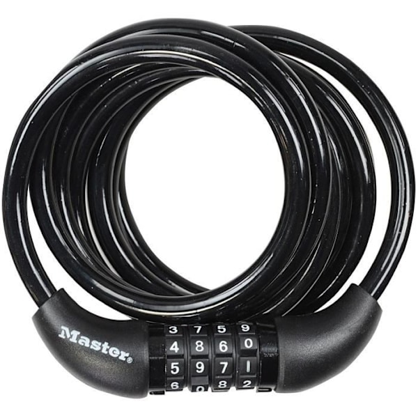 Cykellås - MASTER LOCK - 8221EURDPRO - 1,8 m tvinnad kabel - Programmerbar kombination