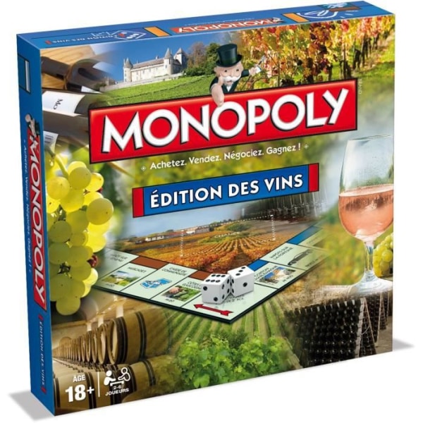 MONOPOLY - Vinutgåvor - Brädspel - Fransk version