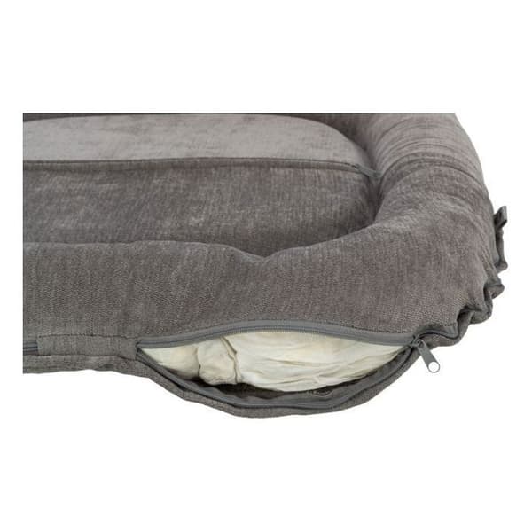 Hundkudde - TRIXIE - Vital LENNOX - Chenilletyg - Oval - 70 x 55 cm - Grå