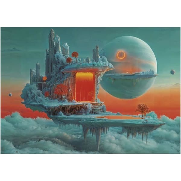 Pussel - EDUCA - Planeten Eld och Is - 500 bitar - 68x48 cm - från 10 år