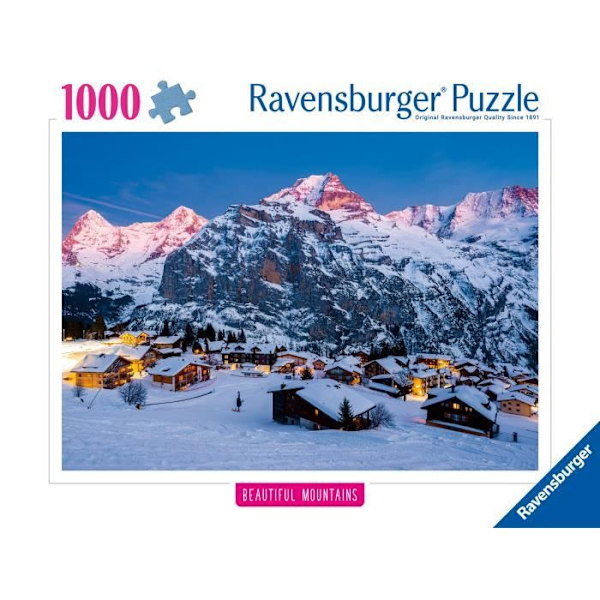1000 bitars pussel Bernese Oberland, Mürren (Highlights), Vuxna och barn, 14 år, Högkvalitativt pussel, 12000254, R