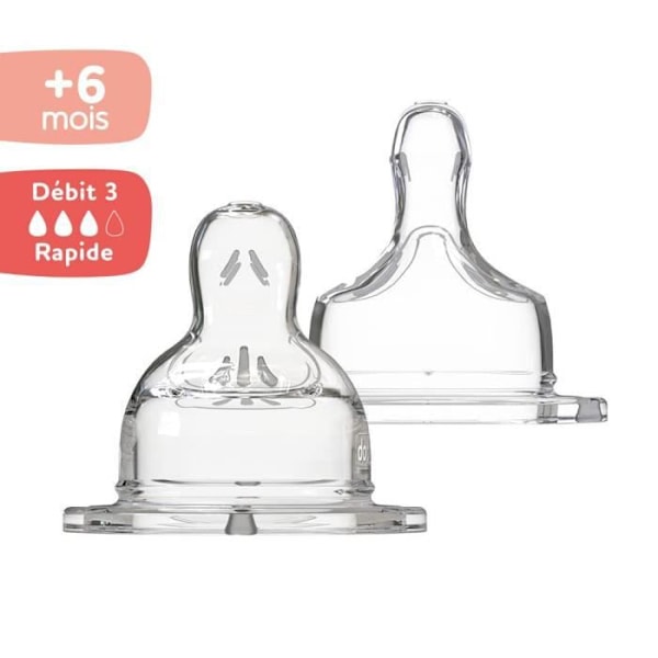 DODIE Flat Nipple Wide Neck + 6 månader silikon