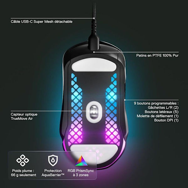 Spelmus - STEELSERIES - Aerox 5