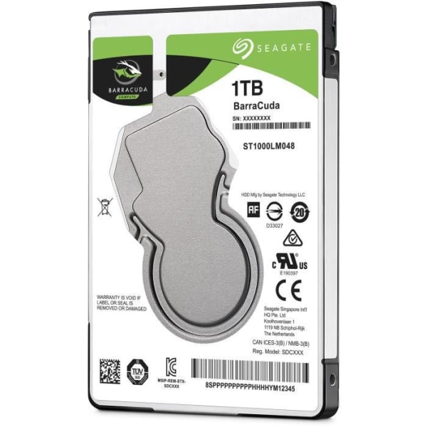 SEAGATE - Intern hårddisk - BarraCuda - 1TB - 5.400 rpm - 2.5 (ST1000LM048)