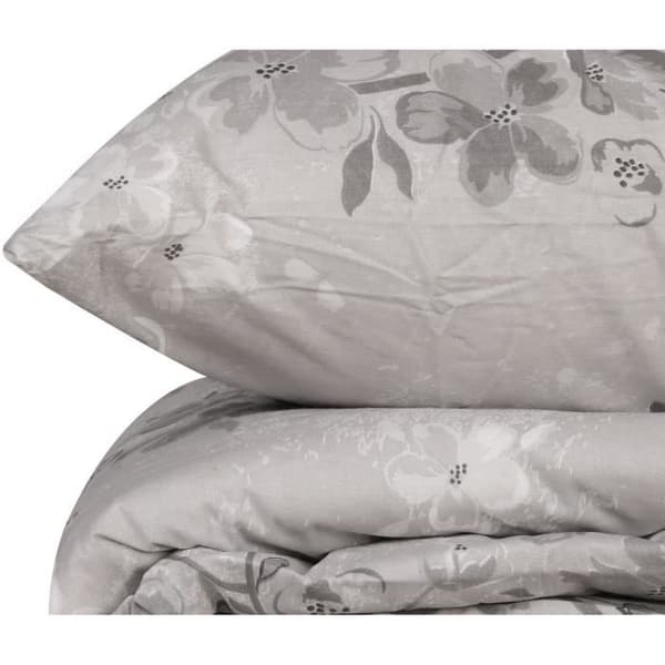Bäddset - 1 påslakan 220 x 240 cm + 2 örngott 60 x 60 cm - 100% förstärkt bomull - Grå