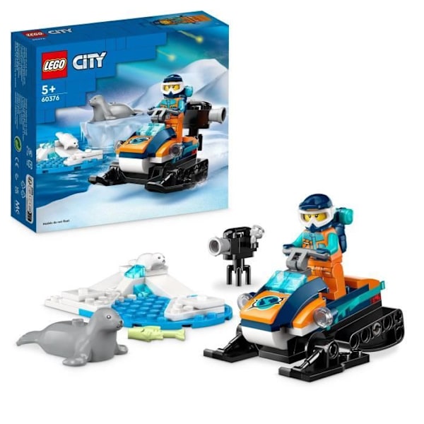 Lego City 60376 Arktisk utforskning snöskoter, leksak med tätningsfigurer och fordon och fordon