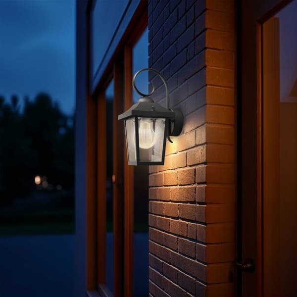 Utomhusvägglampa - PHILIPS - Buzzard - Svart - IP44