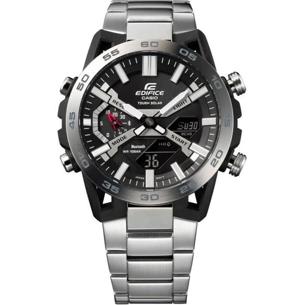 Klocka - CASIO - ECB-2000D-1AEF - 51mm - Silver - Bluetooth - Solar - Vattentät 10 barer
