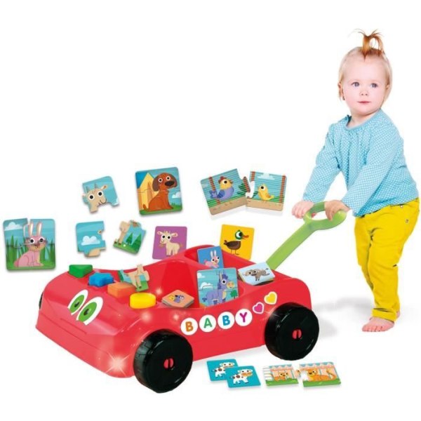 Babyvagn barnvagnen - Carotina Baby - med en uppsättning insatser och pedagogiska spel - LISCIANI