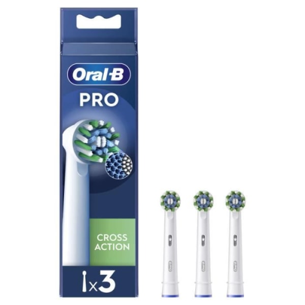 Oral-B Pro Cross Action tandborsthuvuden, paket med 3 enheter