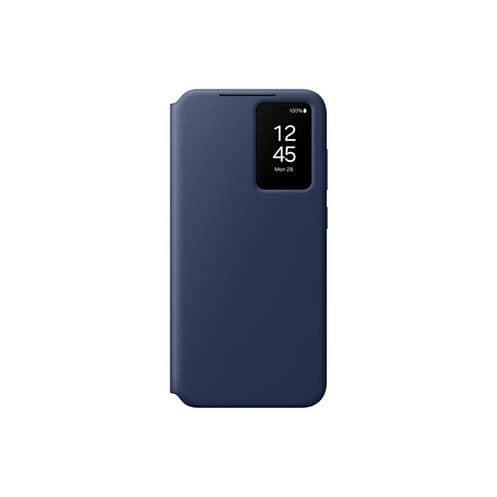 Galaxy S24 FE Smart View-skal med korthållare, blått