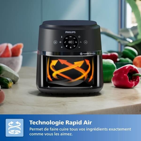 AirFryer - PHILIPS - 2000-serien - NA220/00 - 4,2 l - 1500 W - 13 lägen - Svart