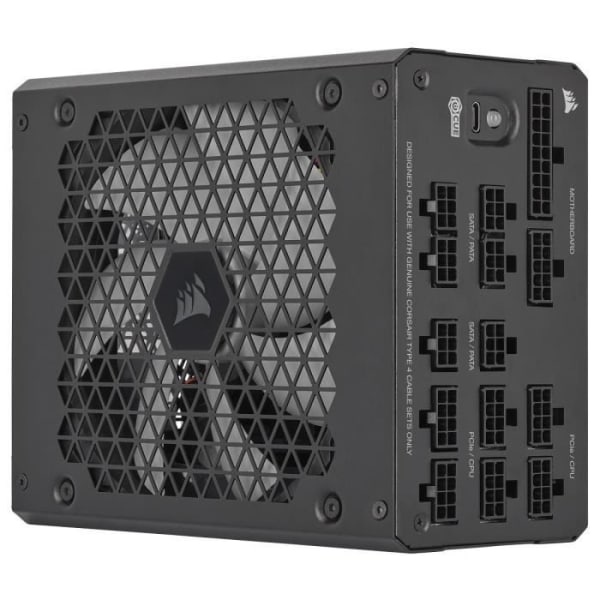 Corsair - HX1000I - Power Block - 1000 Watts - ATX 3.0 Silent - Certified 80 Plus Platinum - (CP -9020259 -EU)