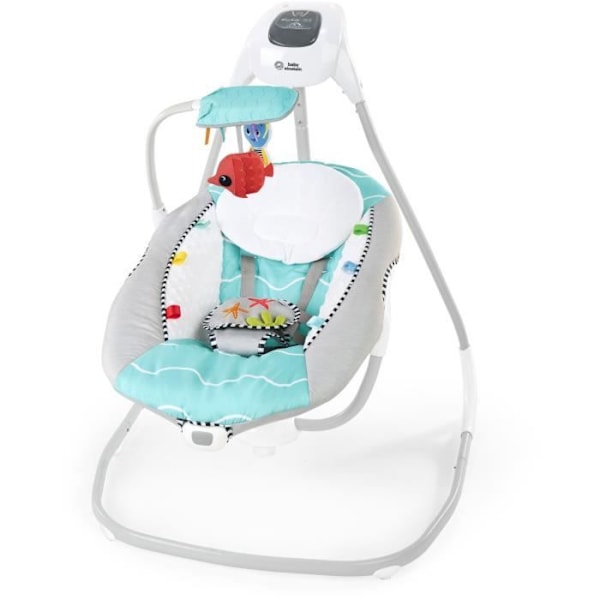 BABY EINSTEIN Ocean Explorers gung, lätt och kompakt, 180° vridbar sits, leksaker ingår, Curious Comfort-modell