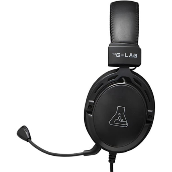 Spelheadset med kabel - THE G-LAB - KORP TITANIUM - Mikrofon - PC/PS4/Xbox One - Svart