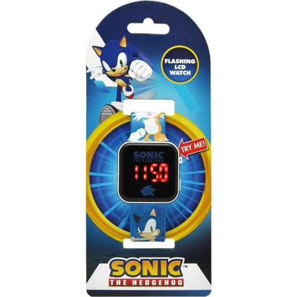 LED-klocka - BARNLICENSERING - Sonic - Ålder 4+ - Blå
