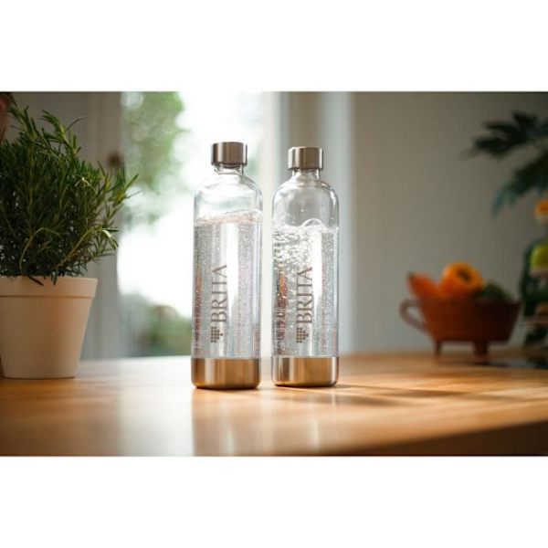 Förpackning med 2 BRITA-flaskor i PET - sodaONE - 1L