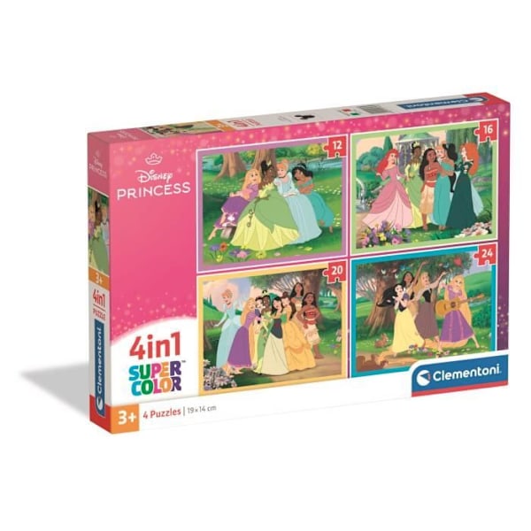 CLEMENTONI - 4 i 1 pussel - Disney Princess