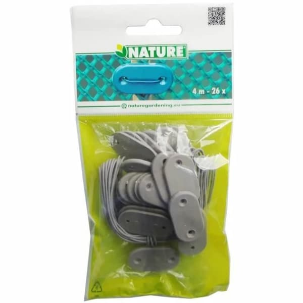 Nature Garden Fence Fixing Kit 27 st Grå