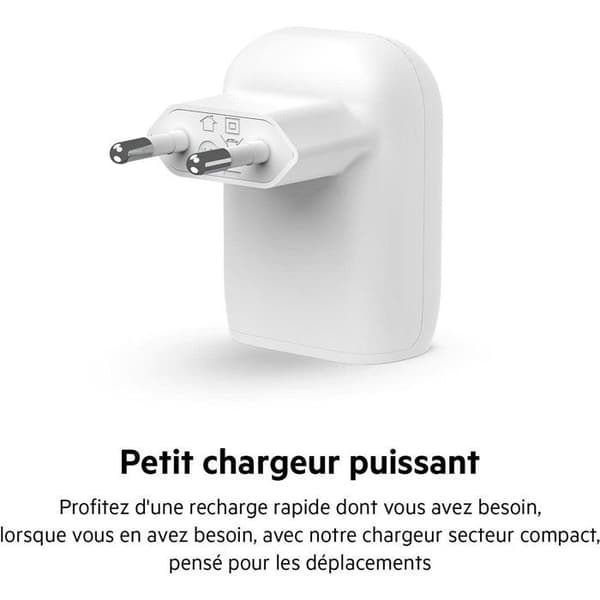 Väggladdare - BELKIN - USB-C - 30W - Vit
