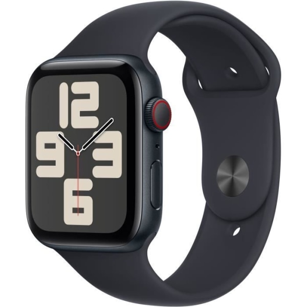 Apple Watch SE GPS + Cellular - 44 mm - Midnight aluminiumfodral - Midnight Sport Band - M/L