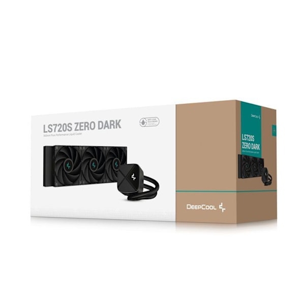 DEEPCOOL - LS720S Zero Dark - Vattenkylande AIO CPU - 3x120 mm - Svart