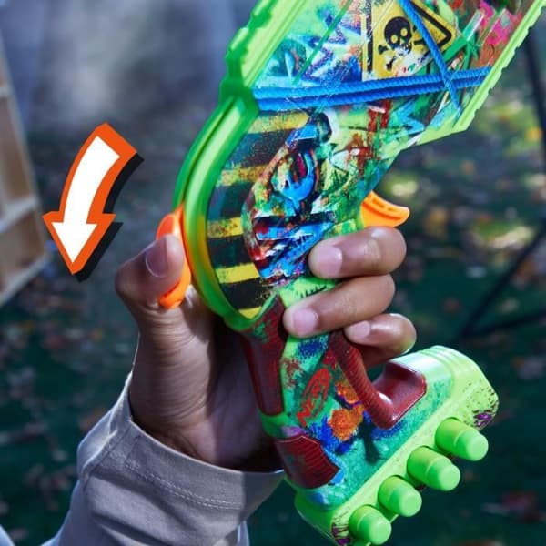 Nerf Zombie Driller, Dart Blaster, Roterande Cylinder, Ålder 8+