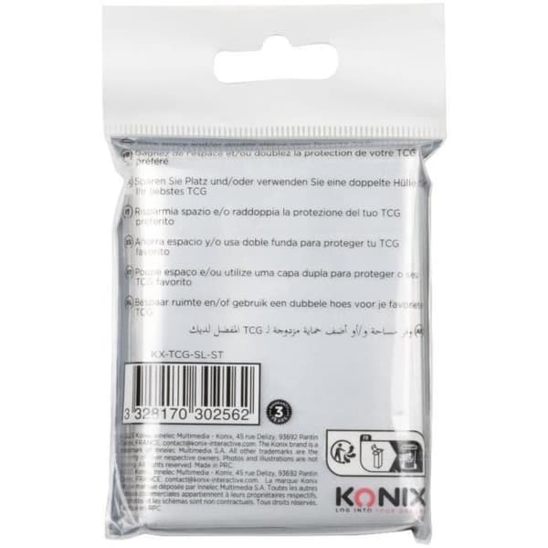 Kortfickor - KONIX - Perfekta fickor - 100 fickor - Kompatibel med Magic The Gathering, Pokémon - Transparent