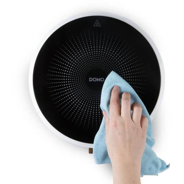 Induktionshäll - DOMO - DO30112IP - 2000 W - 1 brännare - Rund vit design