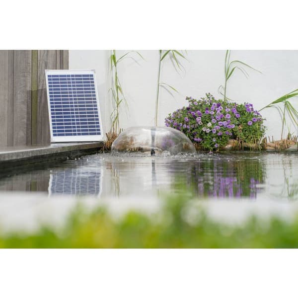 Fontänpump - UBBINK - SolarMax 1000 - Flödeshastighet 1350 l/h - 18V 580mA solpanel - Vulkanstrålar och klocka