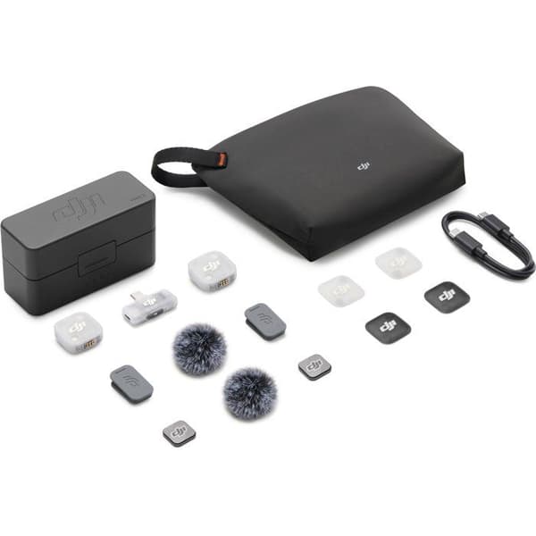 Trådlös mikrofon - DJI - Mic Mini 2 - 2 TX - 1 RX mobil - Laddningsfodral