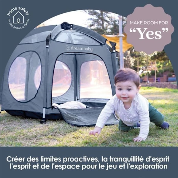 Adventure Parc Pop-Up - DREAMBABY - Tyg med bärväska - Anti-UV-överdrag (utomhusbruk) - Ø 1,3 m - H1 m
